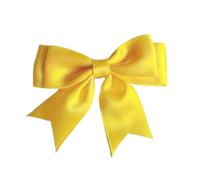 Trucraft - Satin Ribbon Double Craft Bows - 8.5cm Wide - Pack of 5 - Yellow