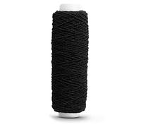 Trucraft - Shirring Elastic 0.6mm x 20m Reel - Black - Elasticated thread For sewing smocking knitting