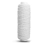 Trucraft - Shirring Elastic 0.6mm x 20m Reel - White - Elasticated thread For sewing smocking knitting