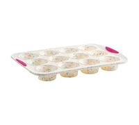 Trudeau - 5118553 Structured Silicone Muffin Pan, 12 Cup, Confetti/Fuschia