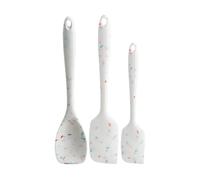 Trudeau Confetti Silicone Utensil Set - 11" Spatula, 11" Spoonula & 8" Small - Reinforced hybrid flexible silicone, BPA-free, heat resistant to 428°F, ergonomic & dishwasher safe.
