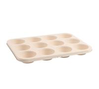 Trudeau Resistall 12 Muffin Pan - Non-Stick Ceramic Aluminized Steel Bakeware for Even Heating - Rust-Resistant, Dishwasher Safe Cupcake & Muffin Tray, 35.5 x 27 x 3.2 cm
