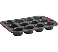 Trudeau Silicone Muffin Pan, 12 Cavities, Fuchsia (Model: 05115197KR)