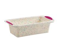 Trudeau Structure Loaf Pan Silicone Bakeware, Medium, White Confetti