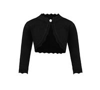 trudge Girls Knitted Bolero Cardigan Long Sleeve Black 5-6 Years