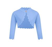 trudge Girls Knitted Bolero Jacket Long Sleeve Blue 9-10 Years