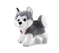 Trudi 51025 Sweet Collection Small Husky Approx. 8 cm Size XXS Stuffed Toy with Soft Materials and Lovely Details Washable Cuddly Toy for Children and Babies Grey/White