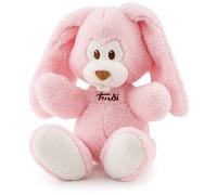 Trudi Baby Rabbit Pink Plush - Ultra-Soft Baby Toy - Safe Embroidered Details - Designed in Italy - Machine Washable - Meets Strict Safety Standards