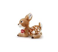 Trudi Fawn Berty Plush Toy - Soft and Cuddly Deer - 16x18x21 cm - Brown, Red, and White - Machine Washable - Safe for Newborns - Realistic and Detailed Design