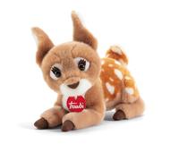 Trudi Fawn Berty Plush Toy - Soft and Cuddly Deer - 16x18x21 cm - Brown, Red, and White - Machine Washable - Safe for Newborns - Realistic and Detailed Design