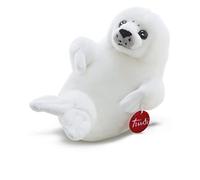 Trudi Seerobbe Aquatic Animal Plush - Soft White Seal Toy, Detailed & Realistic, Machine Washable, Designed in Italy, 12 x 21 x 15 cm