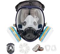 Trudsafe 15 in 1 Complete Suit 6800 Reusable Full Face Respirator for Painting, Polishing, Welding and Dust, 2 Kinds of Connectors, Gas Cover Respirator with Organic Vapor Filter