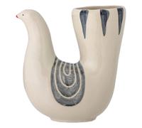 Trudy Vase, White, Stoneware, L 19 x H 19 x W 7.5 cm