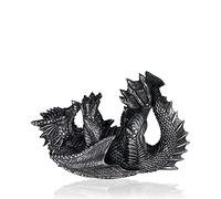 True 10143 Polyresin Dragon Wine Bottle Holder Decorative, Single Wine Bottle Holder, Wine Holder Stand, Wine Bar, Wine Decor, Set of 1, Black
