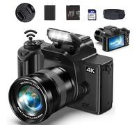True 4K Digital Camera for Photography - 64MP WiFi Vlogging Camera for YouTube - UHD Autofocus Video Cameras One-Touch Macro Camara for Beginner with 18X Zoom, 4.0" Touch Screen, Battery, 32GB Card