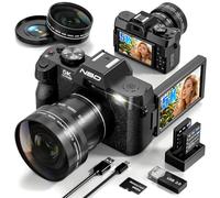 True 5K Digital Cameras for Photography 64MP - 16X Zoom, WiFi, with 64GB TF Card, Wide-Angle & Macro Lens, Autofocus & Anti-Shake, Vlogging Camera for YouTube Travel (Black)