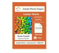 True-Ally 50 Sheets Premium 5" x 7" 260 GSM RC (Resin Coated) Waterproof Instant Dry Gloss Matte Inkjet Photo Paper (50)