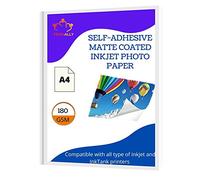True-Ally A4 RC Sticker Self-Adhesive Matte Finish Photo Paper A4 Size 180 GSM - 20 Sheets (A4-20 Sheet)