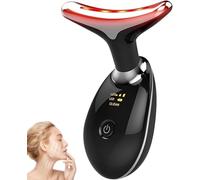 True Beauty Glow Facial Massager, 7 LED Facial Sculptor, Electric Face and Neck Massager, Firming Wrinkle Removal Tool, Face Sculpting Device (Black)
