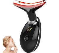 True Beauty Glow Facial Massager, 7 LED Facial Sculptor, Electric Face Massager, Firming Wrinkle Removal Facial Massager Tool for Face and Neck, Face Sculpting Device Tool for Women Girls (Black)