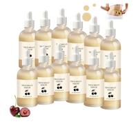 True Belly Serum with Cherry Extract, Centella Hydrating Belly Oil for Women, Long-lasting Moisturizing, Organic Firming & Skin Elasticity for Stretch Mark, Refreshing Non-greasy (12PCS)