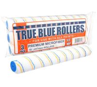 True Blue 18" Professional Paint Roller Covers, Best for All Types of Paint (3, 1/2" Nap)