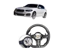 True Carbon Fiber At Twelve O'clock Steering Wheel Compatible For BMW F30 M5 M3 M2 M8 F10 E90 E89 F12 F13 E92 F20 F06 F80 F82 F83 F31(Style 9)