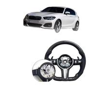 True Carbon Fiber At Twelve O'clock Steering Wheel Compatible For BMW F30 M5 M3 M2 M8 F10 E90 E89 F12 F13 E92 F20 F06 F80 F82 F83 F31(Style 1)