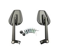 True Carbon Fiber Motorcycle Mirror Scooter E-Bike Rearview Mirrors Electrombile Back Side Convex Mirror 8mm 10mm Rearviews Sides Mirrors
