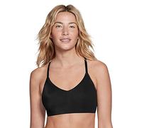 True & Co Women's Lace Bralette with Racerback, Adjustable Strap Bra, Black, Large, Black, L