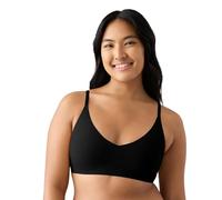 True & Co Women's Skinny Strap Plunge Bralette, Black, M