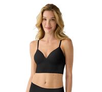 True & Co Women's True Body Boost Longline Bra, Black, S