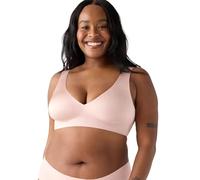 True & Co Women's True Body Sheen Unlined Wirefree Bralette Bra, Rose Smoke, M