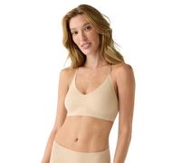 True & Co. Women's True Body Triangle Lace Racerback Bra, Desert, M