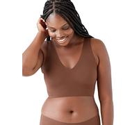 True & Co Women's True Body V Neck Bra, Chestnut, S (32C/D/34A/B)
