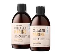 True Collagen Marine 11,000 mg Liquid Collagen, 2 x 500 ml, 40 Day | Type 1 & 3 collagen with hyaluronic acid, biotin & vitamin C for hair, skin & nails; sugar-free beauty collagen drink