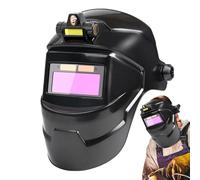True Color Welding Hood - Viewing Solar Powered Helmet | Welding Headgear - Wide Field Vision Protection For Metal Production Transportation Food Manufacturing