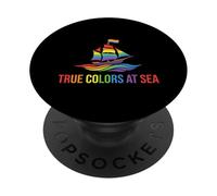 True Colors At Sea LGBT Pride Cruise Vacation Passenger PopSockets Adhesive PopGrip