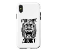 True Crime Addict Fingerprint Scream Funny Criminologist Case for iPhone X/XS