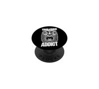 True Crime Addict Fingerprint Scream Funny Criminologist PopSockets Adhesive PopGrip