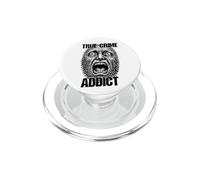 True Crime Addict Fingerprint Scream Funny Criminologist PopSockets PopGrip for MagSafe