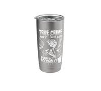 True Crime and Cats Purrfect Accomplice Funny Cat Lover Stainless Steel Insulated Tumbler