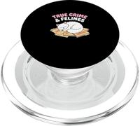 True Crime Cat Lover Mystery Podcast Enthusiast Feline PopSockets PopGrip for MagSafe