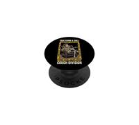 True Crime Chill Skeleton Couch Division True Crime Addict PopSockets Adhesive PopGrip