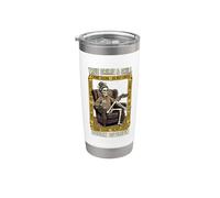 True Crime Chill Skeleton Couch Division True Crime Addict Stainless Steel Insulated Tumbler