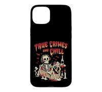 True Crime Chill Skeleton Podcast Listener Case for iPhone 15 Plus