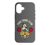 True Crime Club Bloody Knife Skull Roses Design Case for iPhone 16