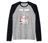 True Crime Detective Armchair Division Vintage Book Cover Raglan Baseball Tee