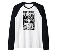 True Crime Detective Armchair Division Vintage Book Cover Raglan Baseball Tee