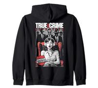 True Crime Detective Armchair Division Vintage Book Cover Zip Hoodie